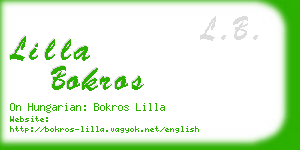 lilla bokros business card